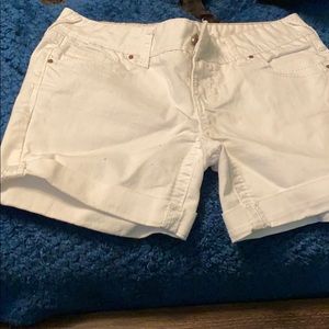White denim shorts